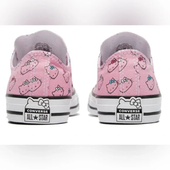 Converse Hello Kitty x Chuck Taylor All Star Ox 'Pink Kitty Pattern Low Tops 9.5 - Picture 4 of 15